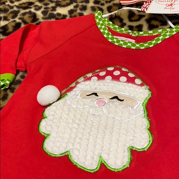 Mud Pie Baby Boy Christmas Santa Sleeper Onesie - Picture 2 of 5